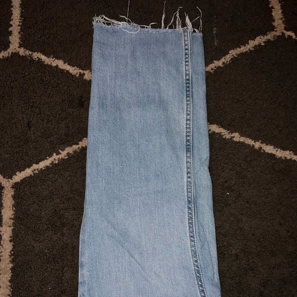 Everlane Light Wash Raw Hem High Rise Blue Jeans Size 29 - Picture 3 of 7